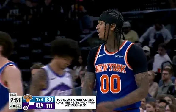 开云体育登录-克拉克森末节5中5砍下13分，尼克斯末节轰出34-17逆转爵士